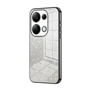 For Xiaomi Redmi Note 13 Pro 4G Gradient Glitter Powder Electroplated Phone Case(Black)