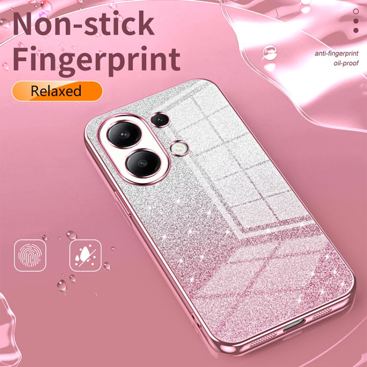 For Xiaomi Redmi Note 12 4G Gradient Glitter Powder Electroplated Phone Case(Green)