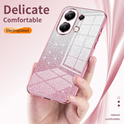 For Xiaomi Redmi Note 11 Global / Note 11S Gradient Glitter Powder Electroplated Phone Case(Gold)