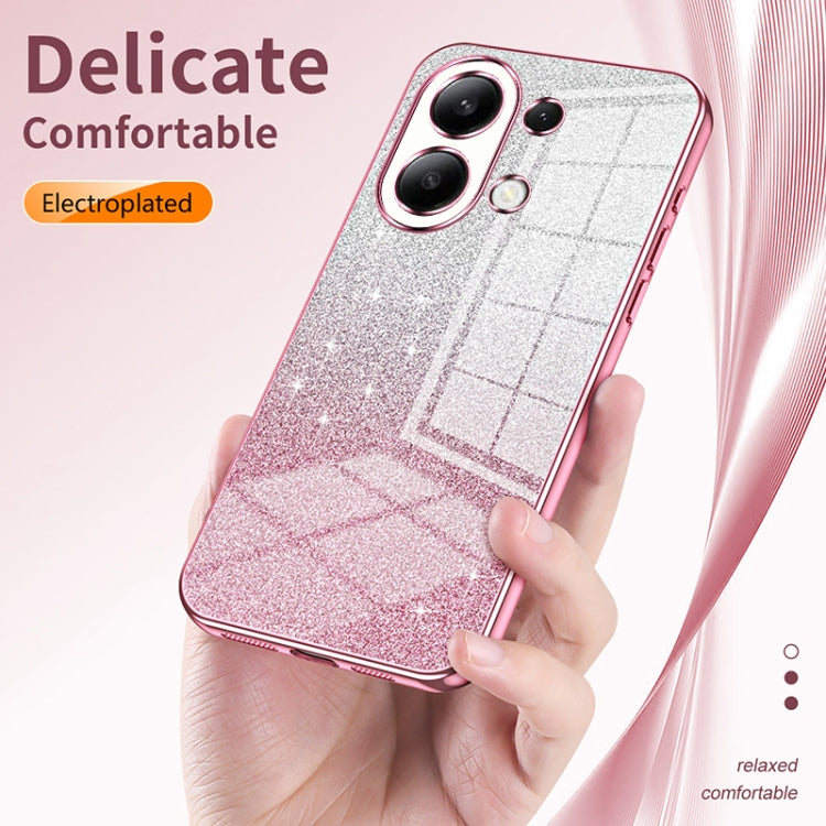 For Xiaomi Redmi Note 11 Global / Note 11S Gradient Glitter Powder Electroplated Phone Case(Gold)
