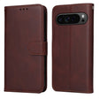 For Google Pixel 9 Pro Classic Calf Texture Flip Leather Phone Case(Brown) - Google Cases by PMC TechLife | Online Shopping South Africa | PMC TechLife | Buy Now Pay Later Mobicred