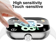 For Redmi Watch 4 PC + Tempered Glass Integrated Watch Protective Case(Black)