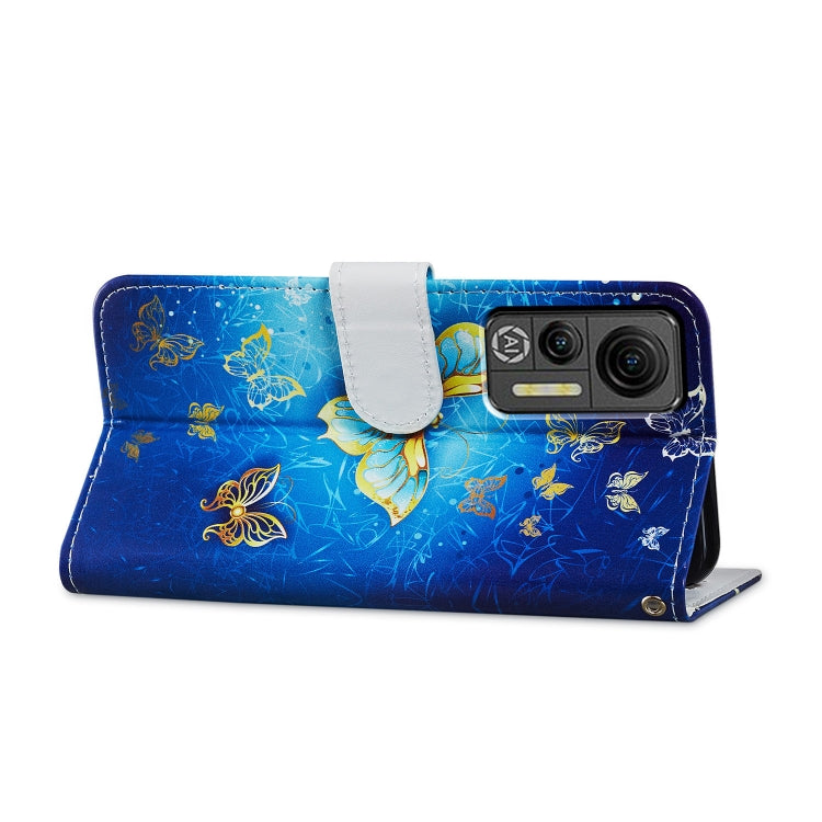 For Ulefone Note 14 Painted Pattern Horizontal Flip Leather Phone Case(Butterfly)