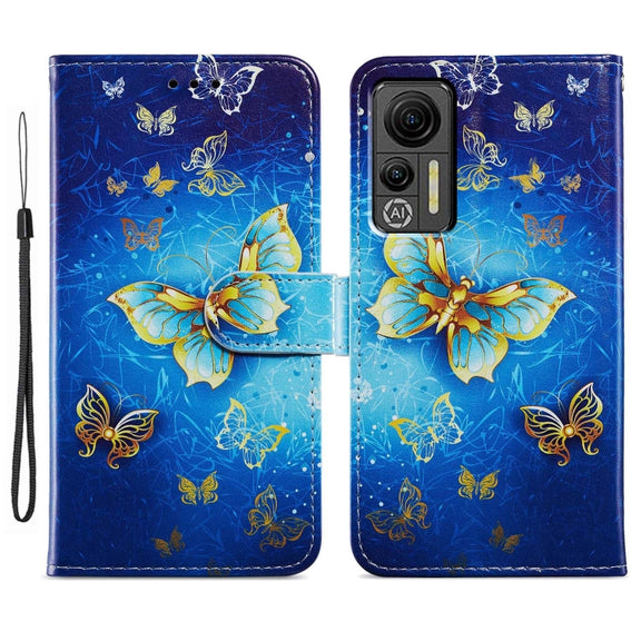 For Ulefone Note 14 Painted Pattern Horizontal Flip Leather Phone Case(Butterfly)