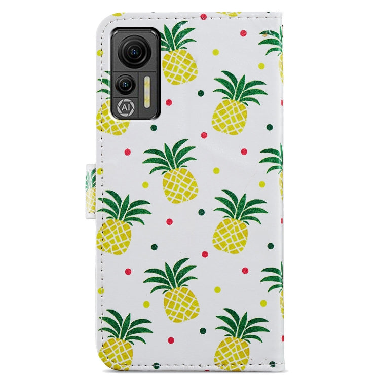 For Ulefone Note 14 Painted Pattern Horizontal Flip Leather Phone Case(Pineapple)