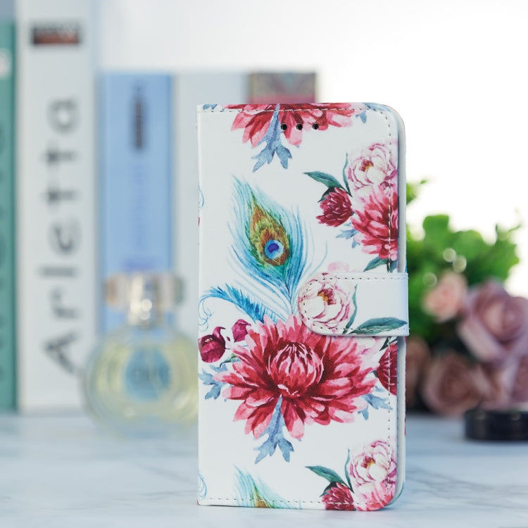 For Ulefone Note 14 Painted Pattern Horizontal Flip Leather Phone Case(Peacock Flower)