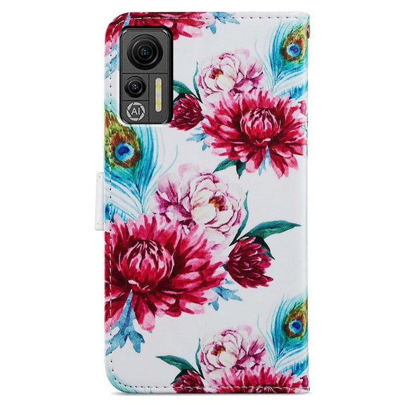For Ulefone Note 14 Painted Pattern Horizontal Flip Leather Phone Case(Peacock Flower)