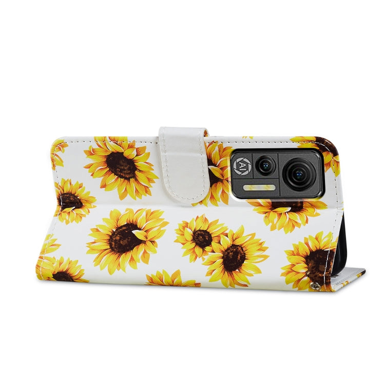 For Ulefone Note 14 Painted Pattern Horizontal Flip Leather Phone Case(Sunflower)