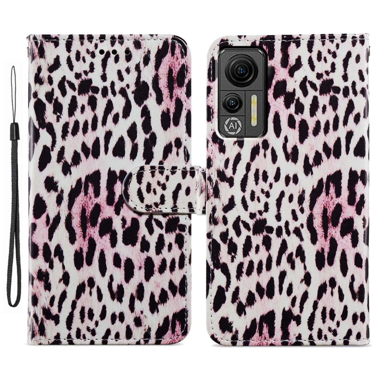 For Ulefone Note 14 Painted Pattern Horizontal Flip Leather Phone Case(Leopard)