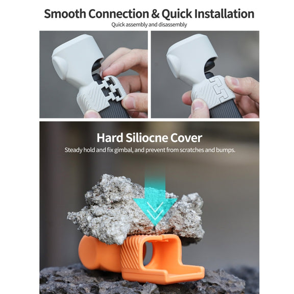 For DJI Osmo Pocket 3 Sunnylife OP3-BHT746 Silicone Protective Case(Grey White)