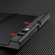 For Honor V Purse GKK Ultra-thin Full Coverage Shockproof Phone Case with Holder(Black)
