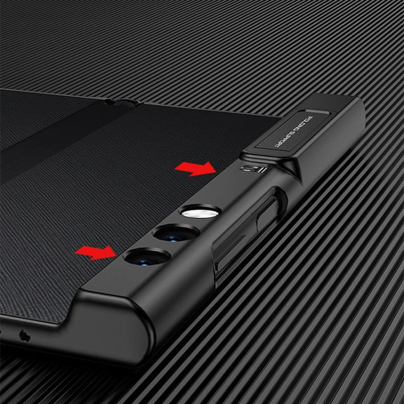 For Honor V Purse GKK Ultra-thin Full Coverage Shockproof Phone Case with Holder(Black)
