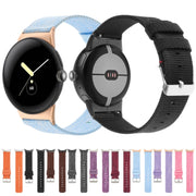 For Google Pixel Watch 2 / Pixel Watch Nylon Canvas Watch Band(Sky Blue)