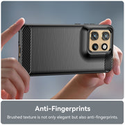 For Motorola Moto S50 Carbon Fiber Brushed Texture TPU Phone Case(Black)