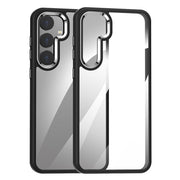 For Samsung Galaxy S25 5G Anti-fingerprint Highly Transparent PC Phone Case(Black)