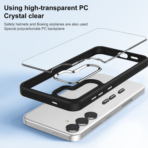 For Samsung Galaxy S25 5G Anti-fingerprint Highly Transparent PC Phone Case(White)
