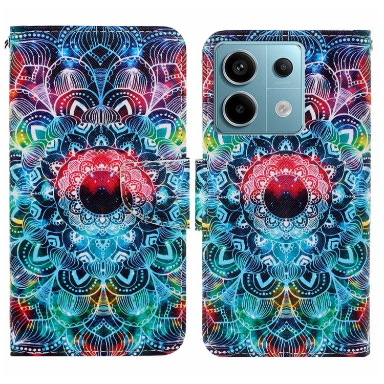 For Xiaomi Redmi Note 13 Pro 5G Colored Drawing Pattern Leather Phone Case(Mandala)