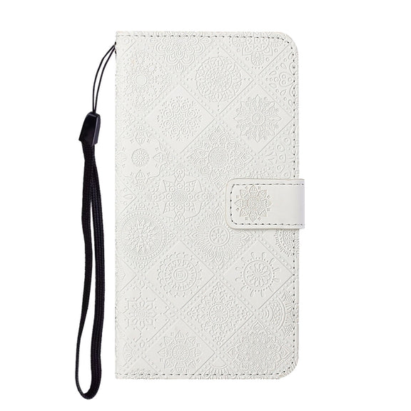 For Google Pixel 9 Pro XL Ethnic Style Embossed Pattern Leather Phone Case(White)