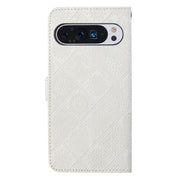 For Google Pixel 9 Pro XL Ethnic Style Embossed Pattern Leather Phone Case(White)