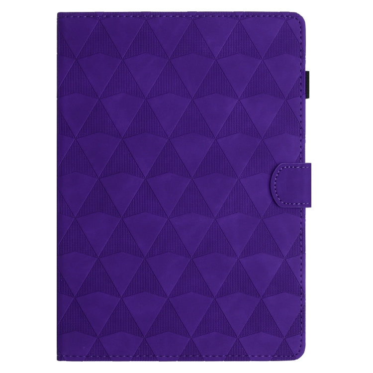 For iPad Pro 11 2024 Diamond Texture Embossed Leather Smart Tablet Case(Purple)
