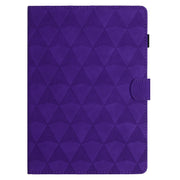 For iPad Pro 11 2024 Diamond Texture Embossed Leather Smart Tablet Case(Purple)