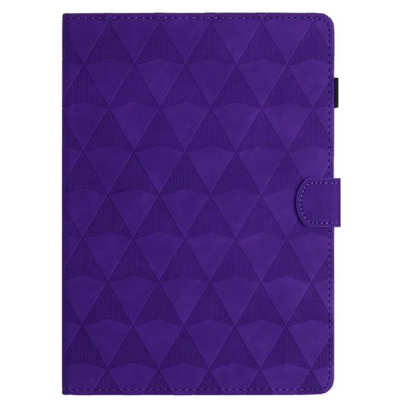For iPad Pro 11 2024 Diamond Texture Embossed Leather Smart Tablet Case(Purple)