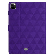 For iPad Pro 11 2024 Diamond Texture Embossed Leather Smart Tablet Case(Purple)