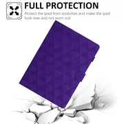 For iPad Pro 11 2024 Diamond Texture Embossed Leather Smart Tablet Case(Purple)