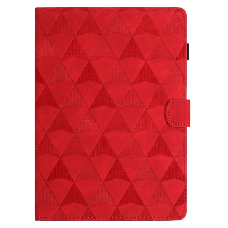 For iPad Pro 11 2024 Diamond Texture Embossed Leather Smart Tablet Case(Red)