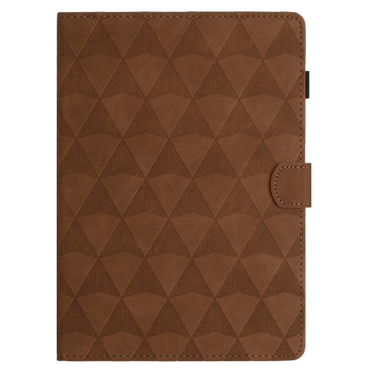 For iPad Pro 11 2024 Diamond Texture Embossed Leather Smart Tablet Case(Brown)