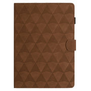 For iPad Pro 11 2024 Diamond Texture Embossed Leather Smart Tablet Case(Brown)