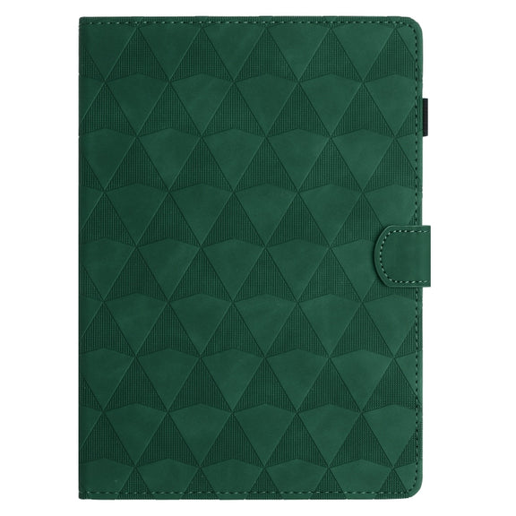 For iPad Pro 11 2024 Diamond Texture Embossed Leather Smart Tablet Case(Green)