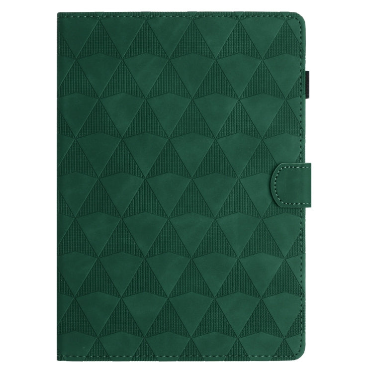 For iPad Pro 11 2024 Diamond Texture Embossed Leather Smart Tablet Case(Green)