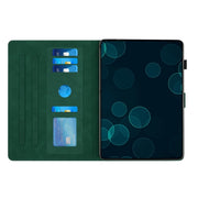 For iPad Pro 11 2024 Diamond Texture Embossed Leather Smart Tablet Case(Green)