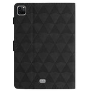 For iPad Pro 11 2024 Diamond Texture Embossed Leather Smart Tablet Case(Black)