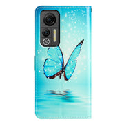For Ulefone Note 14 Colored Drawing Leather Phone Case(Blue Butterfly)