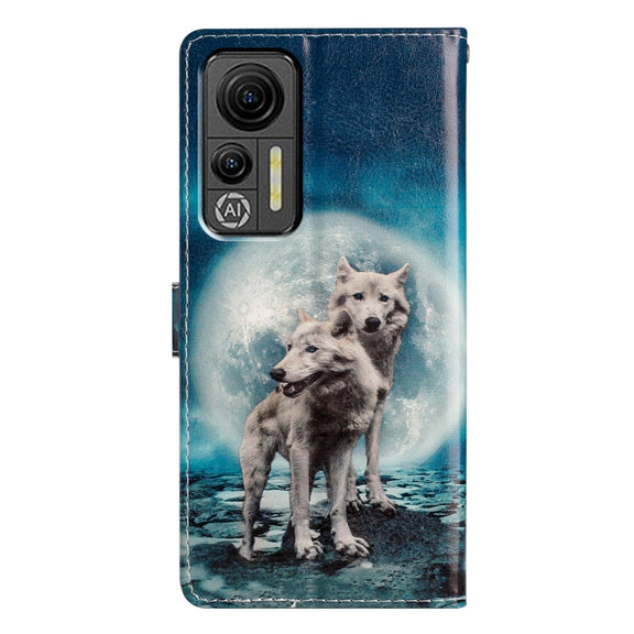 For Ulefone Note 14 Colored Drawing Leather Phone Case(Twin Wolves)