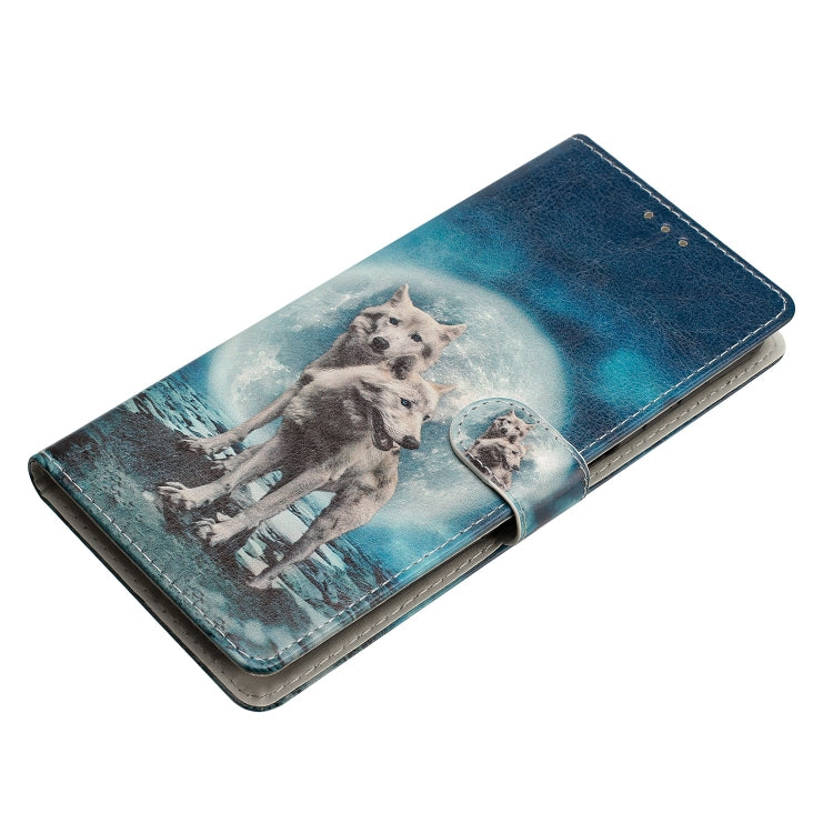 For Ulefone Note 14 Colored Drawing Leather Phone Case(Twin Wolves)
