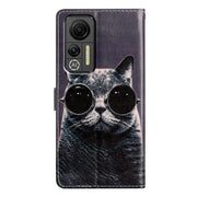 For Ulefone Note 14 Colored Drawing Leather Phone Case(Sunglasses Cat)
