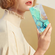 For Ulefone Note 14 Colored Drawing Leather Phone Case(Green Marble)