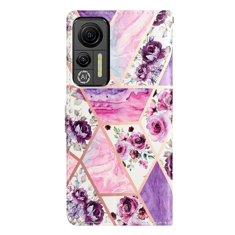 For Ulefone Note 14 Colored Drawing Leather Phone Case(Purple Marble)