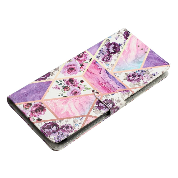 For Ulefone Note 14 Colored Drawing Leather Phone Case(Purple Marble)