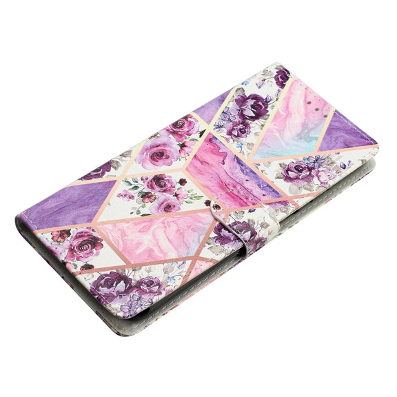 For Ulefone Note 14 Colored Drawing Leather Phone Case(Purple Marble)