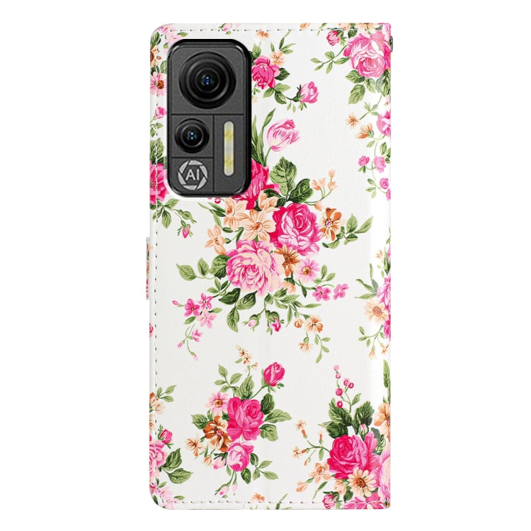 For Ulefone Note 14 Colored Drawing Leather Phone Case(Peonies)
