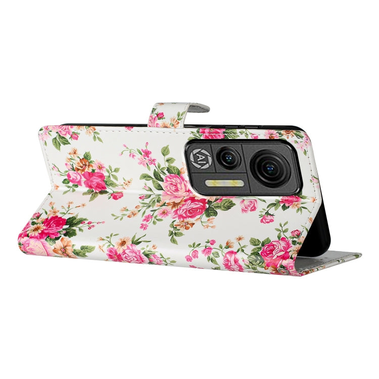 For Ulefone Note 14 Colored Drawing Leather Phone Case(Peonies)