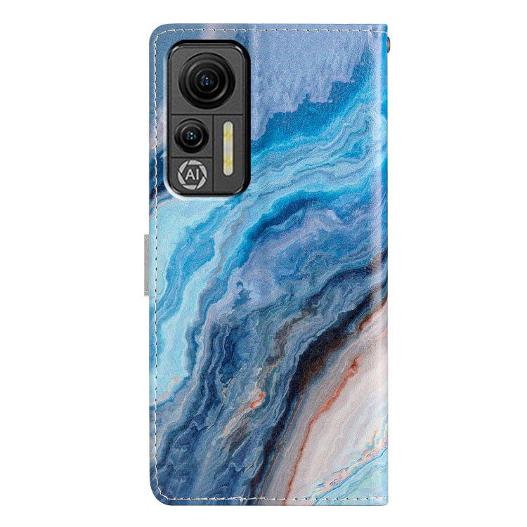 For Ulefone Note 14 Colored Drawing Leather Phone Case(Blue Marble)