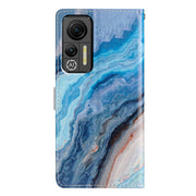 For Ulefone Note 14 Colored Drawing Leather Phone Case(Blue Marble)
