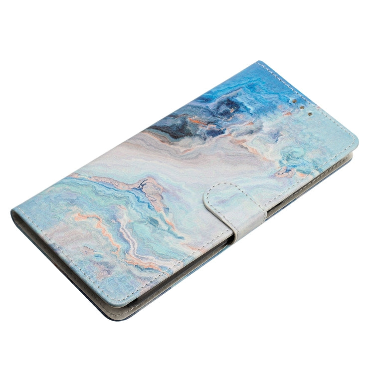 For Ulefone Note 14 Colored Drawing Leather Phone Case(Blue Marble)