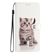 For Ulefone Note 14 Colored Drawing Leather Phone Case(Little Tabby Cat)