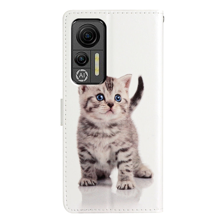 For Ulefone Note 14 Colored Drawing Leather Phone Case(Little Tabby Cat)